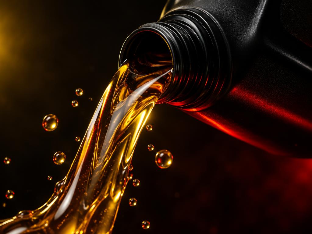 Motor oil being poured